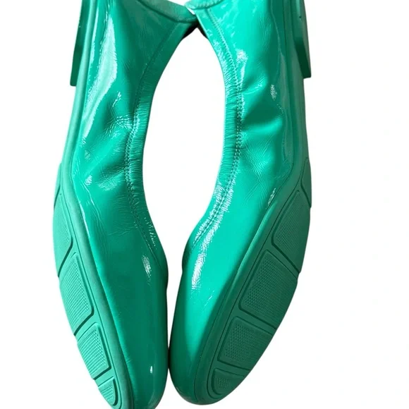 Cole Haan patent leather teal blue ballerina shoes size 7.5 - Picture 8 of 10